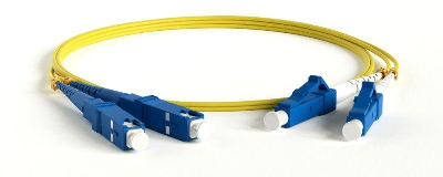 Патч-корд FC-D2-9-LC/UR-SC/UR-H-0.5M-LSZH-YL волок.-опт. (шнур) SM 9/125 (OS2) LC/UPC-SC/UPC duplex LSZH 0.5м Hyperline 253514