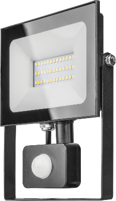 Прожектор светодиодный 61 985 OFL-02-50-4K-BL-IP65-LED-SNRA 50Вт 4000К IP65 4000лм с датчиком движения черн. ОНЛАЙТ 61985