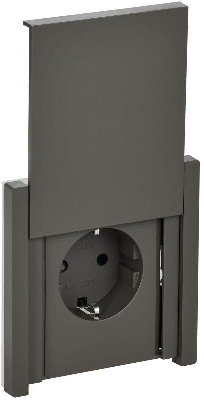 Розетка СП FORTE&PIANO16А IP44 FP319 с заземл. защ. шторки с крышкой безвинт. крепл. сер. IEK FP-R16-16-1-44-K03