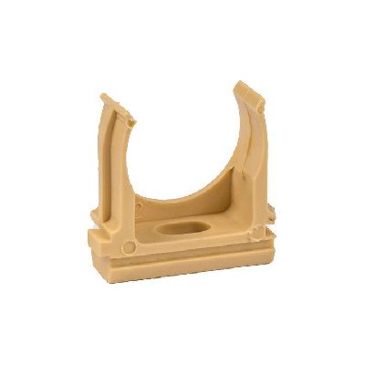 Держатель для труб (клипса) d25мм свет. дерево (уп.10шт) Plast EKF derj-z-25w