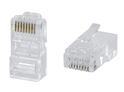 Коннектор RJ45 8P8C-C6 под витую пару кат.6 универс. (для ож и мж кабеля) для проводников s=1.05мм по изоляции Cabeus 7244c