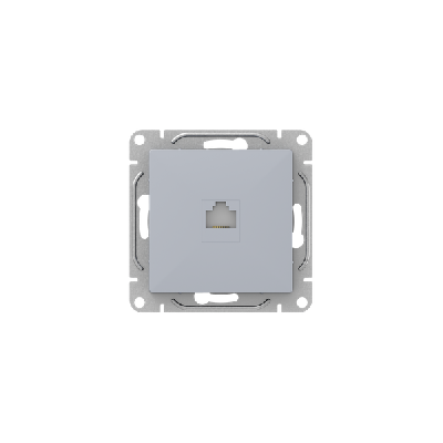 Розетка компьютерная 1-м СП Эпика RJ45 кат.5 механизм алюм. EKF UP1-SOA-RJ45-5