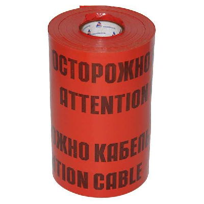 Лента сигнальная ЛСЭ-600мм "Осторожно кабель" красн. (рул.100м) Протэкт ЛСЭ-600/100 кр/ч