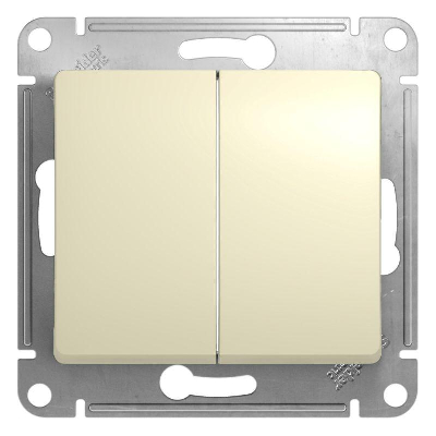 Механизм выключателя 2-кл. СП GLOSSA 10А IP20 10AX беж. SchE GSL000251