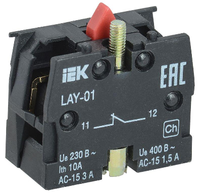 Блок контактный 1р для LAY5 ИЭК BDK11