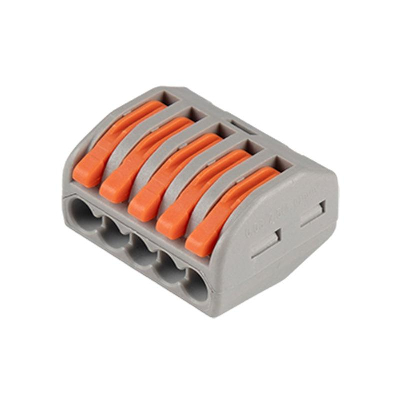 Клемма монтажная рычажного соединения PTC-5P 222-415 450В 32А 0.08-2.5(4.0)кв.мм Jazzway 5050853