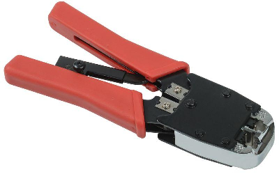 Инструмент обжимной для RJ45/12 с храповым механизмом вертикальный обжим оранж. ITK TM1-B11V