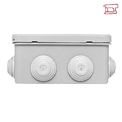Коробка распределительная КМР-030-014 100х100х50 IP55 с крышкой 10 мембранных вводов розн. стикер EKF plc-kmr-030-014-r