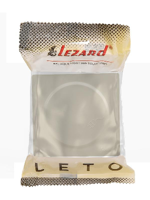 Розетка 1-м ОП LETO с заземл. с крышкой LETO ПБТ крем LEZARD 752-0300-123B