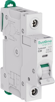 Выключатель автоматический 1п C 20А 6кА Systeme9 230В SE S9F22120