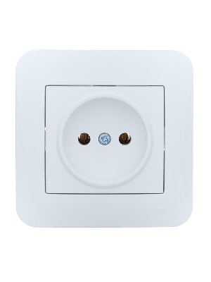 Розетка 1-м СП ASTI 16А IP20 без заземл. термопласт в сборе бел. LEZARD 7081-0202-121B