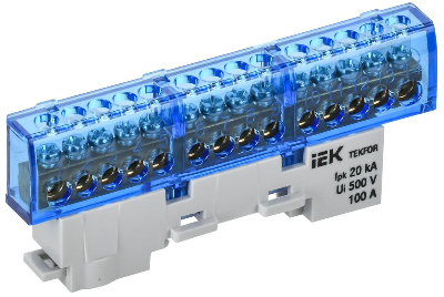 Шина нулевая N изол. на универс. держ. 6х9-14-С TEKFOR IEK TF-NN10-14-KL-K07
