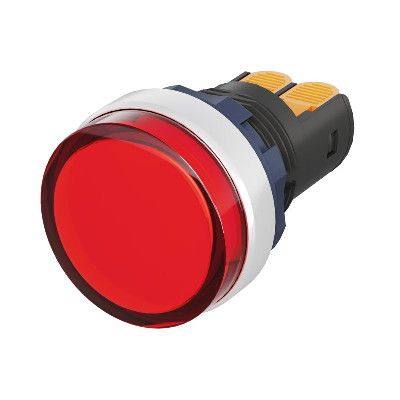 Индикатор сигнальный со встроен. диодом 9-24В зажим Plug-In алюм. красн. DKC M22L-F24RAP