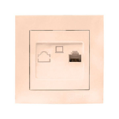Розетка компьютерная 1-м СП Валенсия RJ45 крем. PROxima EKF EWK01-035-20