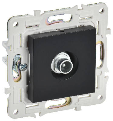 Розетка телевизионная проходная TV SKANDY SK-A17Bl черн. IEK SK-A10-P-K02