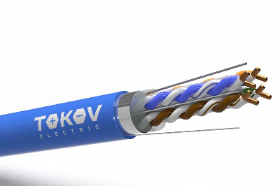 Кабель витая пара F/UTP 4х2х24AWG(0.57мм) кат.6 PVC TOKOV PRO Fluke tested (м) TOKOV ELECTRIC TKP-C08-F/UTP-42-6-305